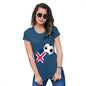 Womens Funny Tshirts Iceland Football Soccer Flag Paint Splat Women's T-Shirt Small Royal Blue