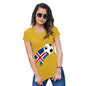 Funny Gifts For Women Iceland Football Soccer Flag Paint Splat Women's T-Shirt X-Large Yellow