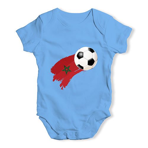 Morocco Football Soccer Flag Paint Splat Baby Unisex Baby Grow Bodysuit