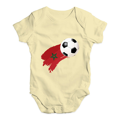 Morocco Football Soccer Flag Paint Splat Baby Unisex Baby Grow Bodysuit