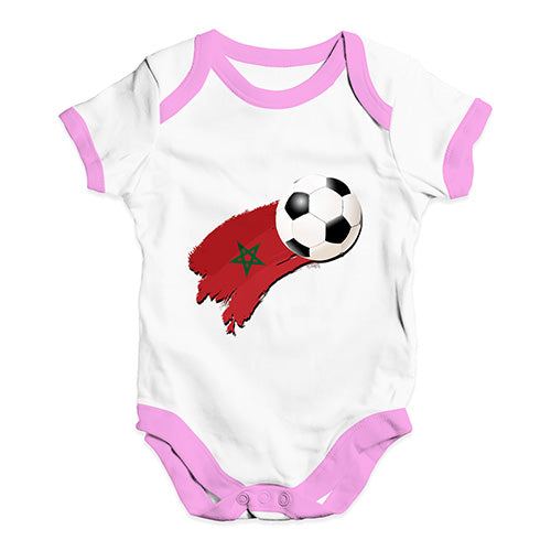 Morocco Football Soccer Flag Paint Splat Baby Unisex Baby Grow Bodysuit