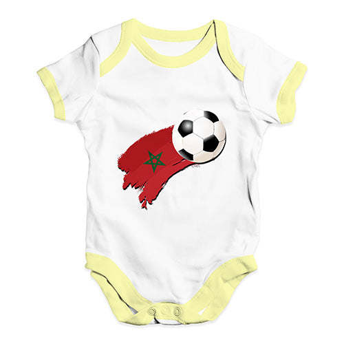 Morocco Football Soccer Flag Paint Splat Baby Unisex Baby Grow Bodysuit