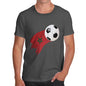 Novelty T Shirts For Dad Morocco Football Soccer Flag Paint Splat Men's T-Shirt Medium Dark Grey