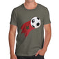 Funny Tee For Men Morocco Football Soccer Flag Paint Splat Men's T-Shirt X-Large Khaki