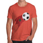 Funny T Shirts For Dad Morocco Football Soccer Flag Paint Splat Men's T-Shirt Small Orange