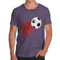 Funny T-Shirts For Guys Morocco Football Soccer Flag Paint Splat Men's T-Shirt Small Plum