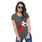 Womens Novelty T Shirt Christmas Morocco Football Soccer Flag Paint Splat Women's T-Shirt Small Dark Grey