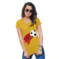 Womens Novelty T Shirt Morocco Football Soccer Flag Paint Splat Women's T-Shirt Small Yellow