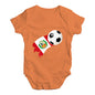 Peru Football Soccer Flag Paint Splat Baby Unisex Baby Grow Bodysuit