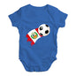 Peru Football Soccer Flag Paint Splat Baby Unisex Baby Grow Bodysuit