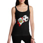 Womens Novelty Tank Top Peru Football Soccer Flag Paint Splat Women's Tank Top X-Large Black