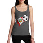 Funny Tank Top For Mom Peru Football Soccer Flag Paint Splat Women's Tank Top X-Large Dark Grey