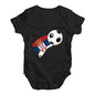 Serbia Football Soccer Flag Paint Splat Baby Unisex Baby Grow Bodysuit