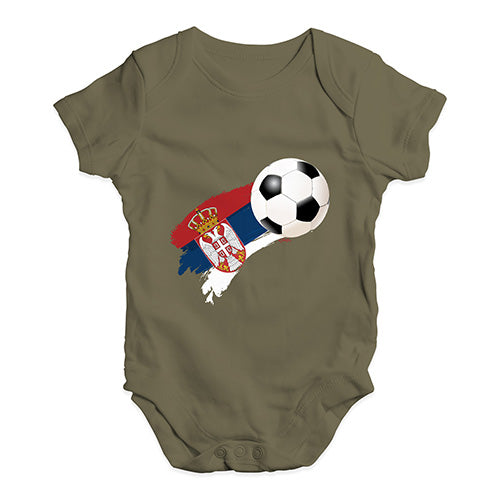 Serbia Football Soccer Flag Paint Splat Baby Unisex Baby Grow Bodysuit