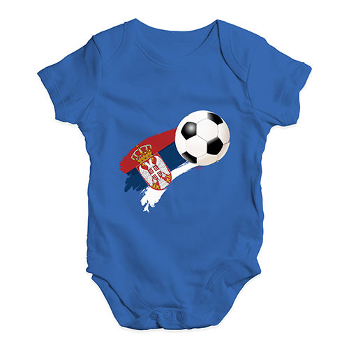 Serbia Football Soccer Flag Paint Splat Baby Unisex Baby Grow Bodysuit