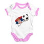 Serbia Football Soccer Flag Paint Splat Baby Unisex Baby Grow Bodysuit