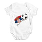 Serbia Football Soccer Flag Paint Splat Baby Unisex Baby Grow Bodysuit