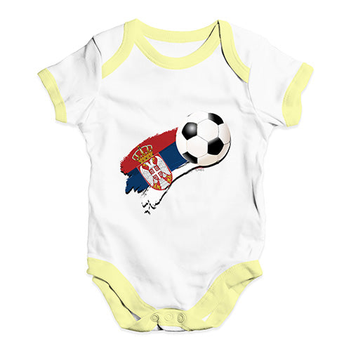 Serbia Football Soccer Flag Paint Splat Baby Unisex Baby Grow Bodysuit