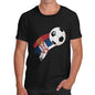 Funny Tee For Men Serbia Football Soccer Flag Paint Splat Men's T-Shirt X-Large Black