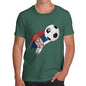 Novelty Tshirts Men Serbia Football Soccer Flag Paint Splat Men's T-Shirt X-Large Bottle Green