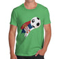 Novelty T Shirts For Dad Serbia Football Soccer Flag Paint Splat Men's T-Shirt Small Green