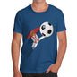 Funny Tee Shirts For Men Serbia Football Soccer Flag Paint Splat Men's T-Shirt Small Royal Blue