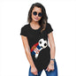 Funny Gifts For Women Serbia Football Soccer Flag Paint Splat Women's T-Shirt Medium Black