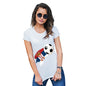 Funny Gifts For Women Serbia Football Soccer Flag Paint Splat Women's T-Shirt Medium White