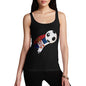 Funny Tank Top For Women Serbia Football Soccer Flag Paint Splat Women's Tank Top Large Black