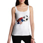 Novelty Tank Top Women Serbia Football Soccer Flag Paint Splat Women's Tank Top Small White