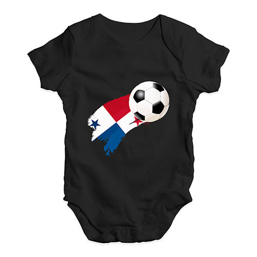 Panama Football Soccer Flag Paint Splat Baby Unisex Baby Grow Bodysuit