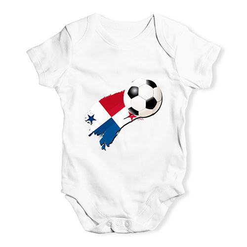 Panama Football Soccer Flag Paint Splat Baby Unisex Baby Grow Bodysuit