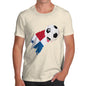 Novelty Tshirts Men Panama Football Soccer Flag Paint Splat Men's T-Shirt X-Large Natural