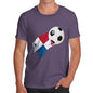 Funny Tee For Men Panama Football Soccer Flag Paint Splat Men's T-Shirt Large Plum