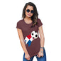 Womens Funny Tshirts Panama Football Soccer Flag Paint Splat Women's T-Shirt Large Burgundy