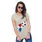 Funny T Shirts For Mum Panama Football Soccer Flag Paint Splat Women's T-Shirt Medium Natural