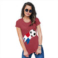 Womens Funny T Shirts Panama Football Soccer Flag Paint Splat Women's T-Shirt X-Large Red