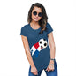 Womens Novelty T Shirt Christmas Panama Football Soccer Flag Paint Splat Women's T-Shirt Small Royal Blue