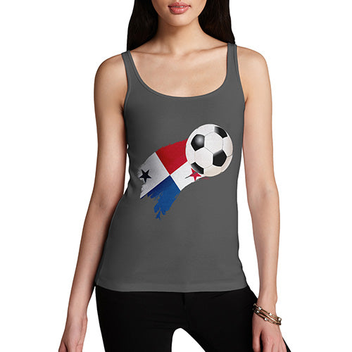 Womens Novelty Tank Top Christmas Panama Football Soccer Flag Paint Splat Women's Tank Top Large Dark Grey