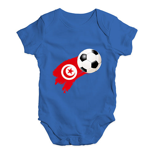 Tunisia Football Soccer Flag Paint Splat Baby Unisex Baby Grow Bodysuit