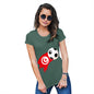 Funny Shirts For Women Tunisia Football Soccer Flag Paint Splat Women's T-Shirt Medium Bottle Green