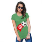 Funny Tshirts For Women Tunisia Football Soccer Flag Paint Splat Women's T-Shirt Medium Green