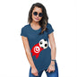 Womens T-Shirt Funny Geek Nerd Hilarious Joke Tunisia Football Soccer Flag Paint Splat Women's T-Shirt X-Large Royal Blue