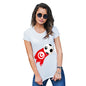 Funny Shirts For Women Tunisia Football Soccer Flag Paint Splat Women's T-Shirt Small White