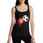 Novelty Tank Top Women Tunisia Football Soccer Flag Paint Splat Women's Tank Top Small Black