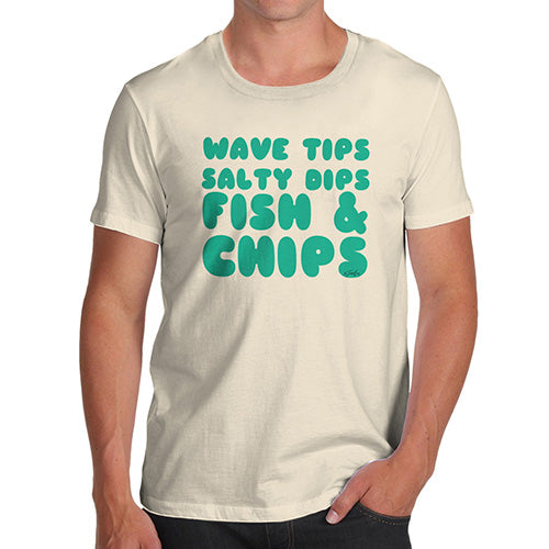 Mens T-Shirt Funny Geek Nerd Hilarious Joke Wave Tips Salty Dips Men's T-Shirt X-Large Natural