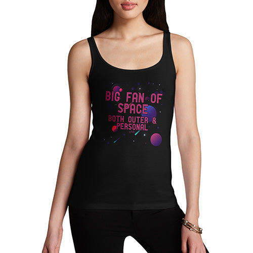 Funny Tank Tops For Women Big Fan Of Space Women's Tank Top Small Black