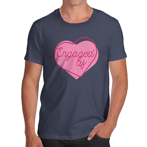 Funny Gifts For Men Engaged AF Men's T-Shirt Small Navy