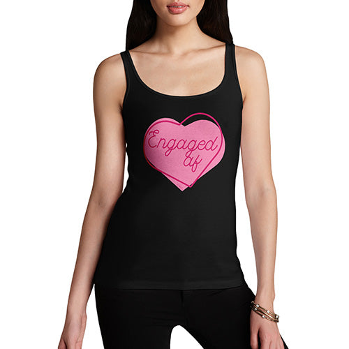 Funny Tank Top For Mum Engaged AF Women's Tank Top X-Large Black