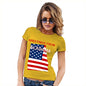 Funny Tshirts For Women Greetings From Alabama USA Flag Women's T-Shirt Medium Yellow